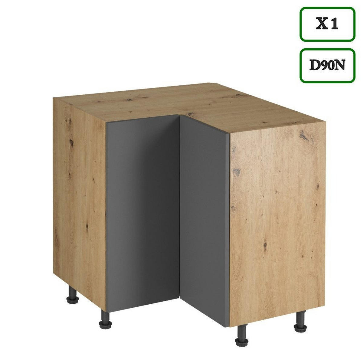 WINKELKÜCHE 270 cm -Langen K99-M270 in Grau/Matt - Grau, Holz (270/212/170cm)