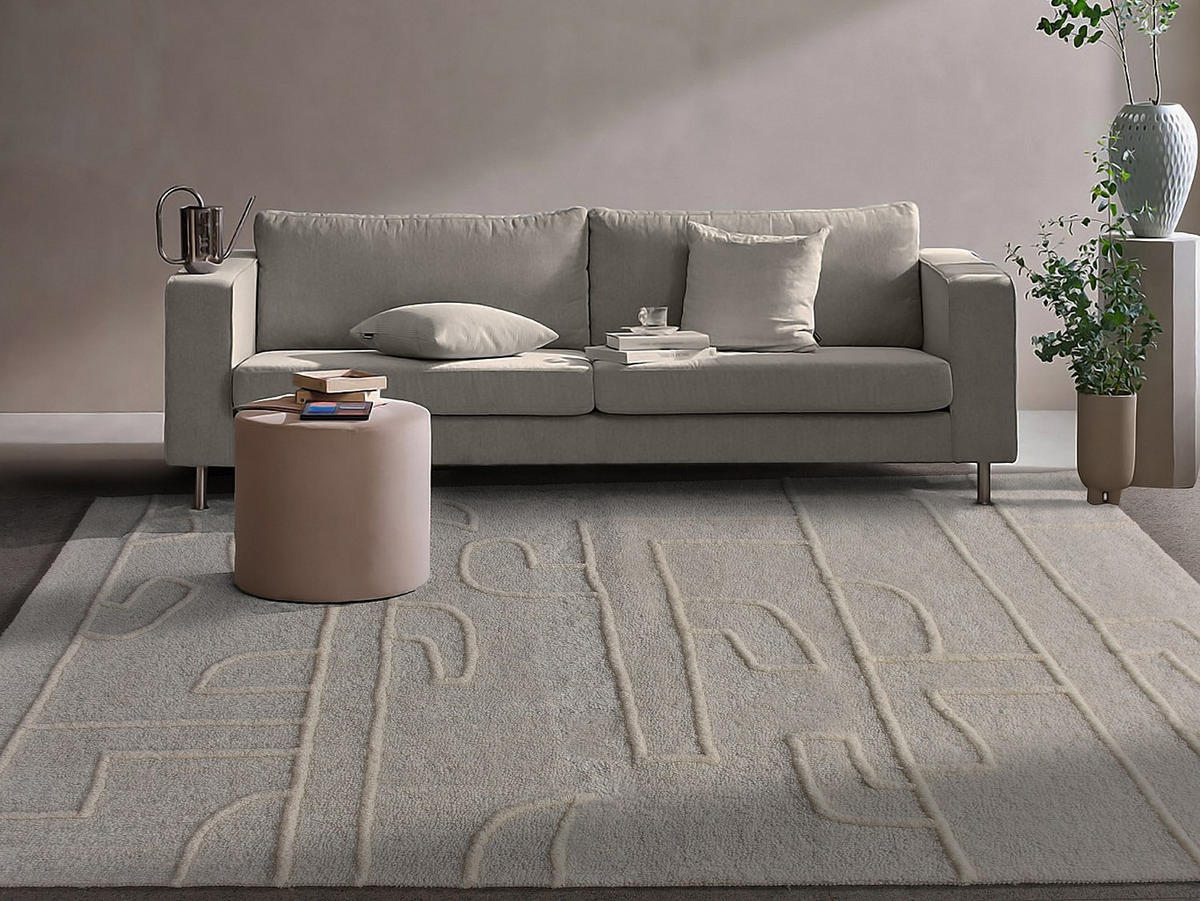 WOHNZIMMERTEPPICH - 230 x 160 - stoff - elfenbeinfarben Coralie - Weiß, Textil (230/160cm) - Vente-Unique