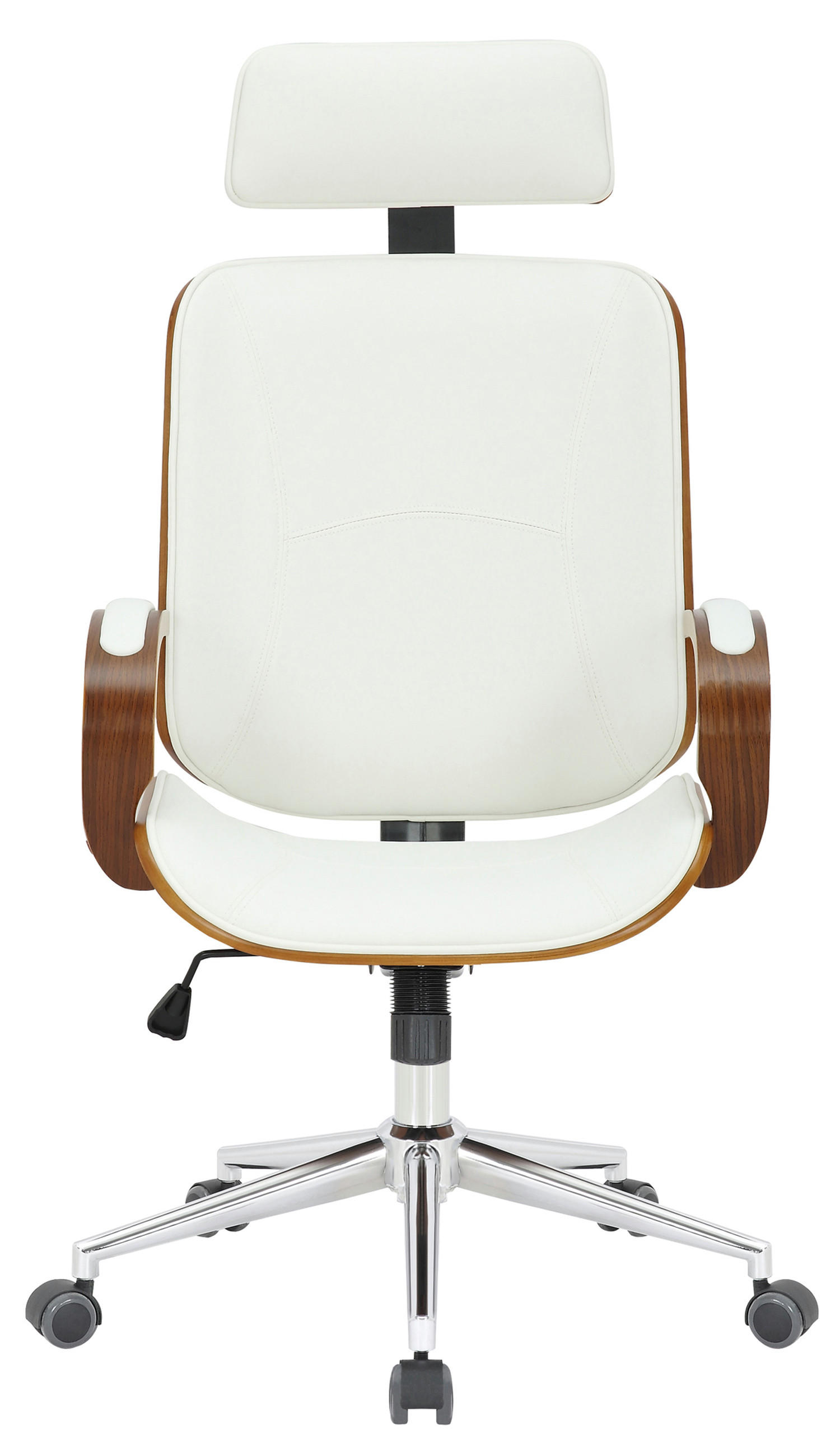 BÜROSTUHL Daytona, Walnuss/Weiß - Weiß, Textil/Metall (70/125/70cm) - TPFLiving
