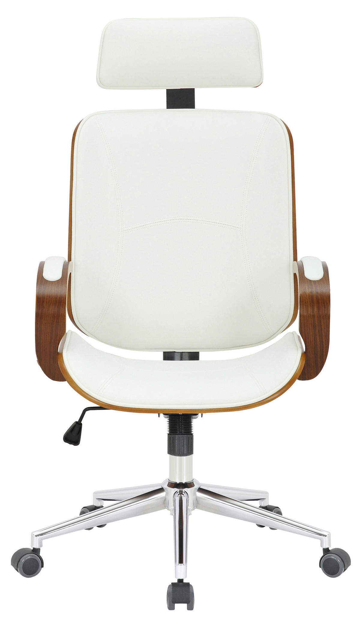 BÜROSTUHL Daytona, Walnuss/Weiß - Weiß, Textil/Metall (70/125/70cm) - TPFLiving