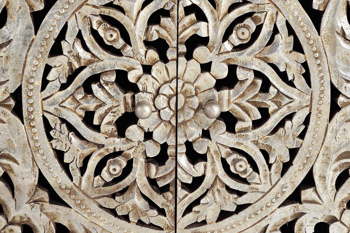 KOMMODE aus Mangoholz - Hellbraun, Holz (80/80/35cm) - Giner y Colomer