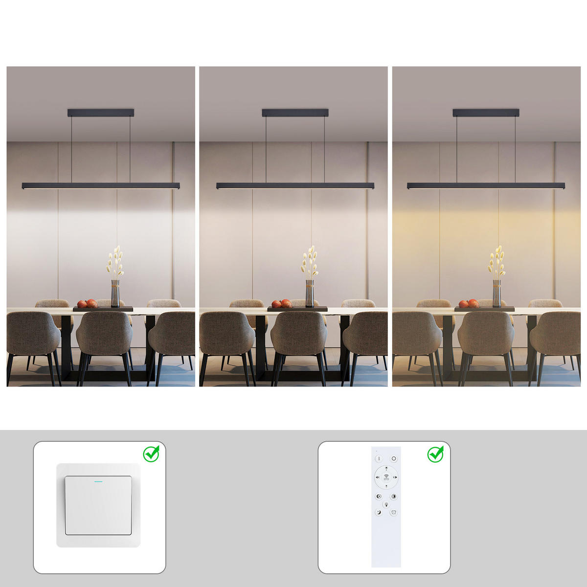 HÄNGELEUCHTE Haleq 1.6/4.6/138 cm - Schwarz, Metall (148/5/138cm) - ZMH