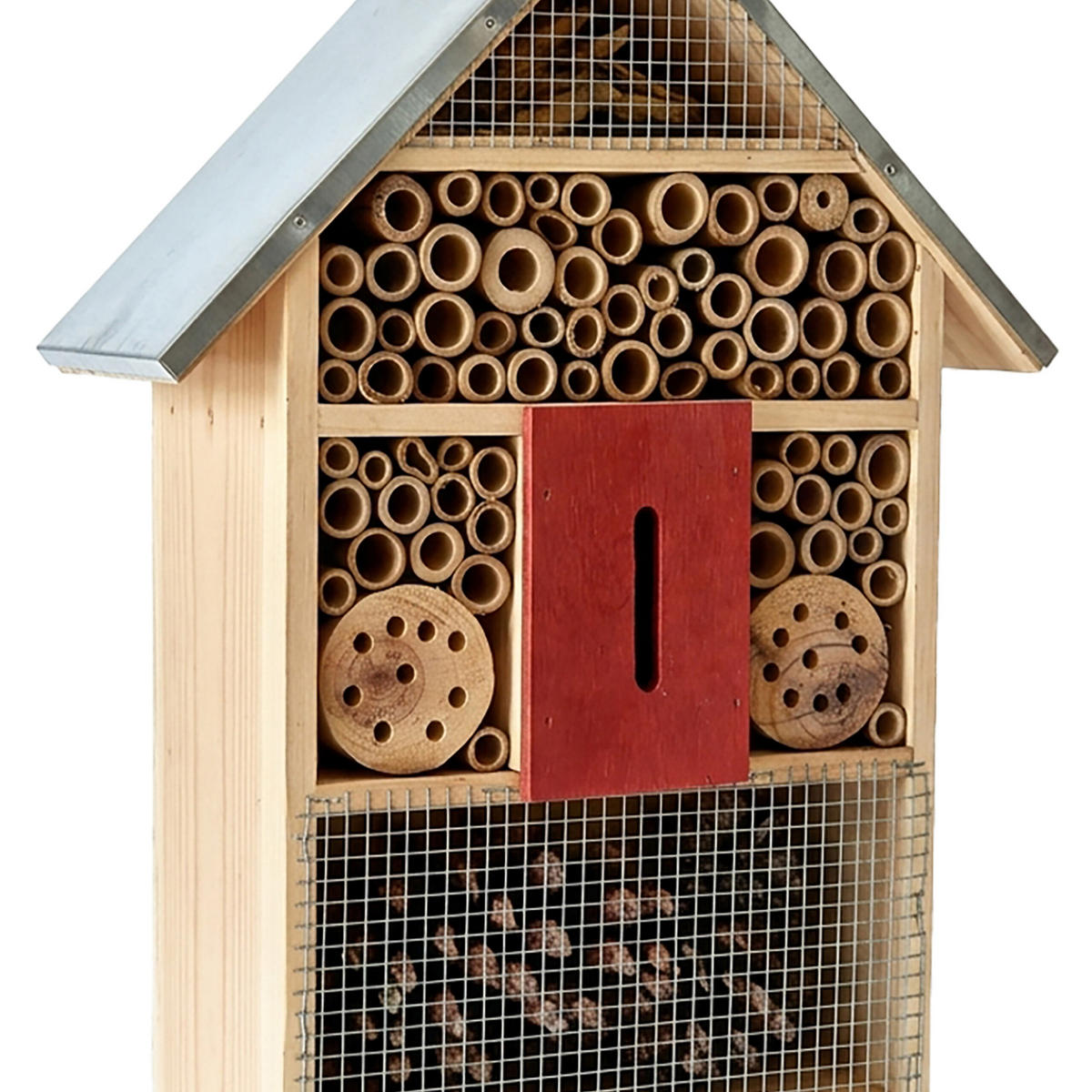 HMYZÍ hotel - světle hnědá, kov/dřevo (30/40/8cm) - Relaxdays