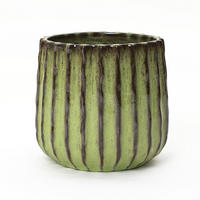 GRÜNER Keramik-Blumentopf, Durchmesser 21 cm, Höhe 21,5 cm - Grün, Keramik (21cm) - Hometopia