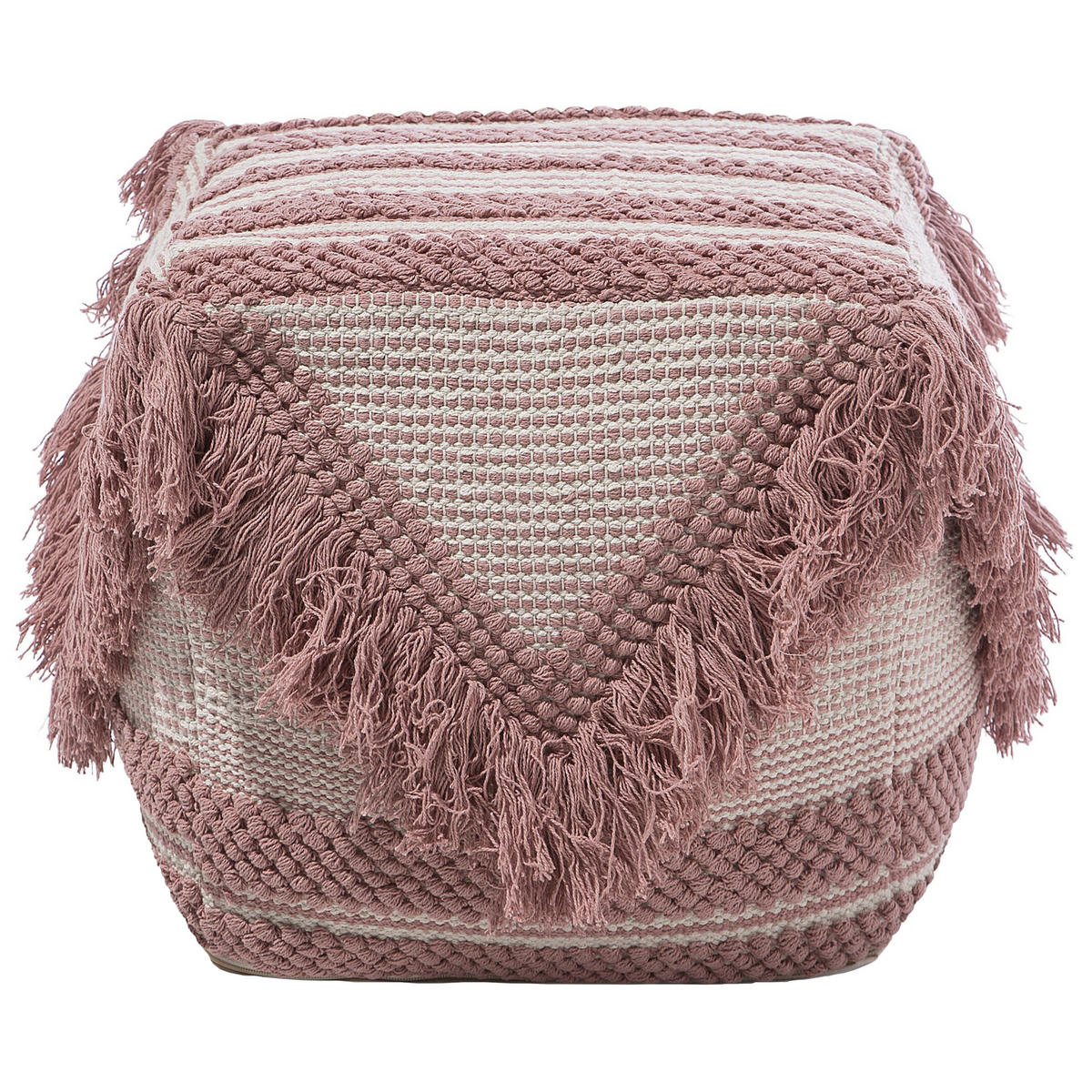 POUF Kochi 42/44/40 cm - Pink, Kunststoff/Textil (44/40/42cm) - Beliani