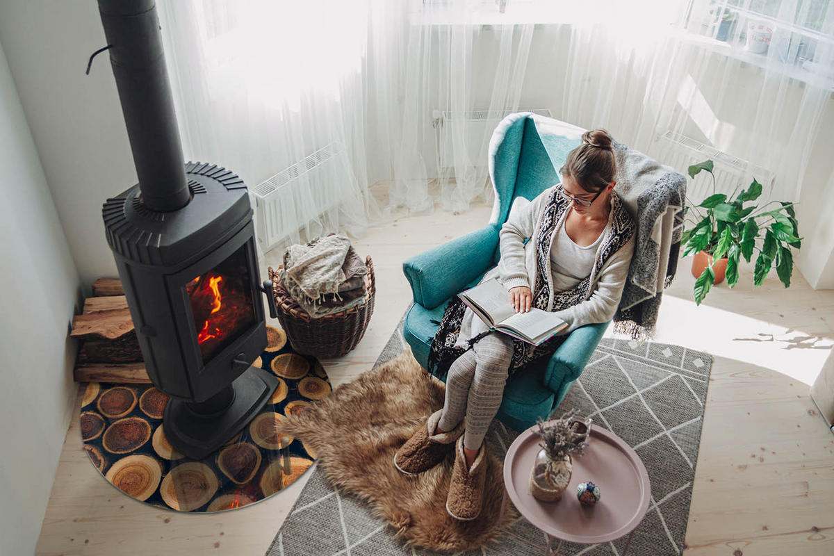 GLASPLATTE für Kamin Ø 70 cm Braun - Braun, Glas (70/70/0.4cm) - ArtPrintCave