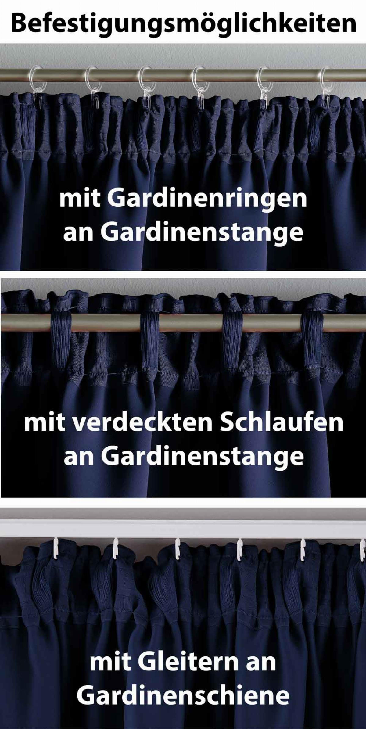VORHANG »NewYork« HxB 225x140 cm Blau - Blau, Textil (140/225cm) - Gardinenbox