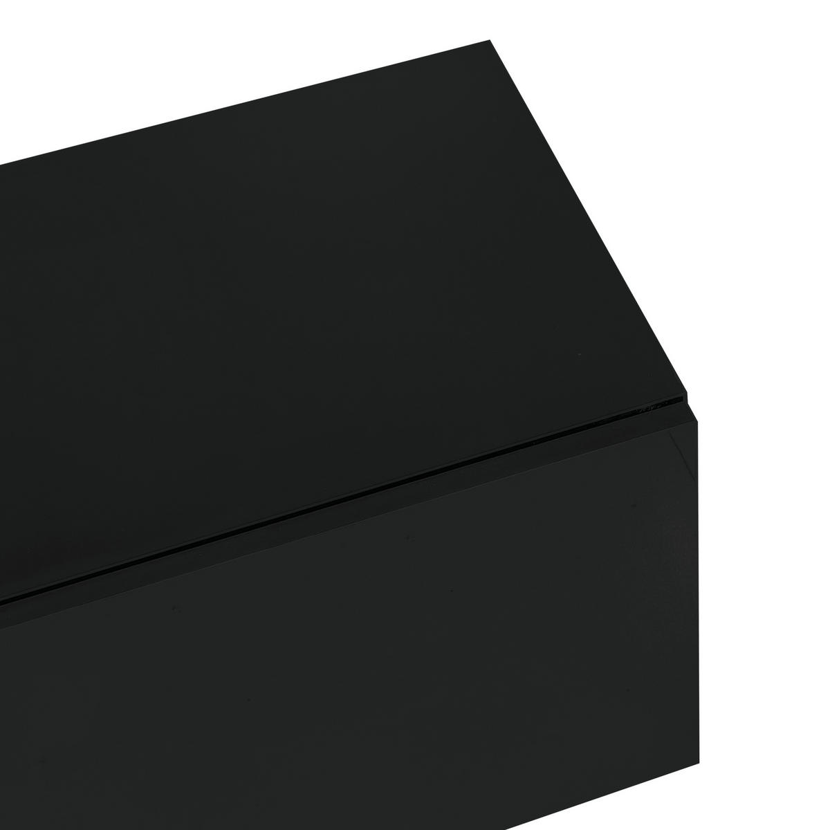 COUCHTISCH aus MDF 100x60x41,5 cm in Schwarz Hochglanz mit 2 Schubladen - Schwarz, Holzwerkstoff (100/60/41.5cm) - Modfu