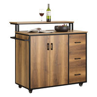 KÜCHENINSEL rollbar Vintage Braun - Naturfarben, Holzwerkstoff (106/14/58cm) - SoBuy