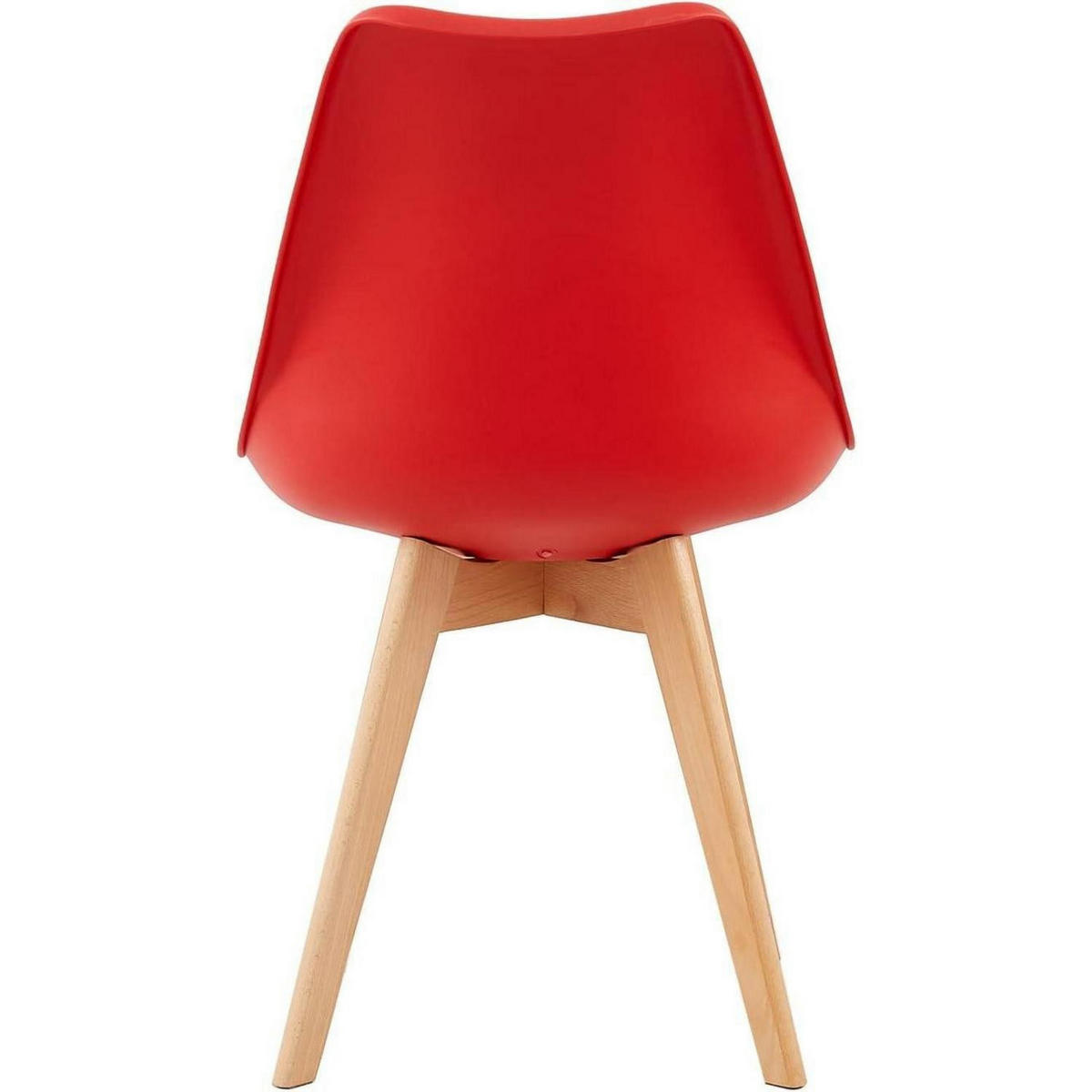 ESSZIMMERSTUHL 4er Set Rot Kunstleder Massivholz Buche - Rot, Kunststoff (47.5/82/41cm)