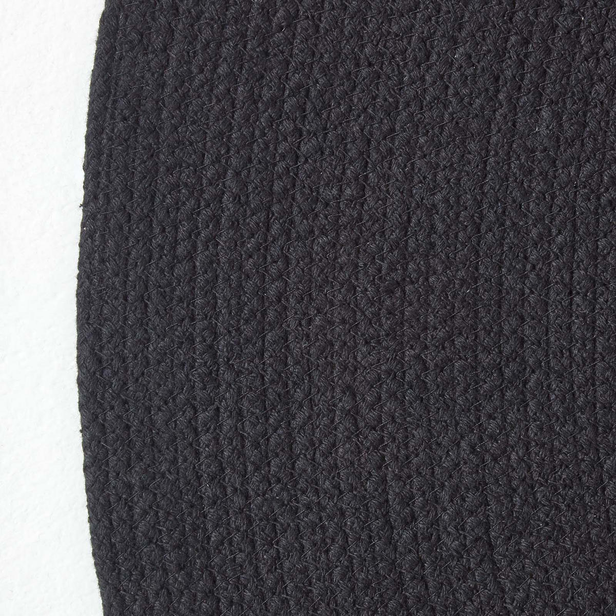 TEPPICHLÄUFER geflochten oval 66/200 cm - Schwarz, Textil (66/200cm) - Homescapes