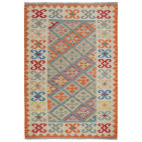 HANDWEBTEPPICH Kelim Gashgai Blau 174/121 cm Schurwolle - Blau, Textil (121/174cm) - Looma