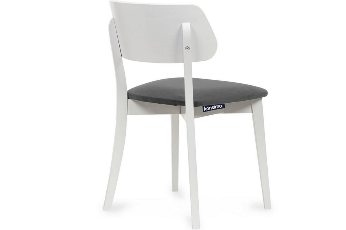 ESSZIMMERSTÜHLE VINIS (2er-Set), grau / weiß - Weiß/Grau, Holz/Buchenholz (47/81/45cm) - KONSIMO®