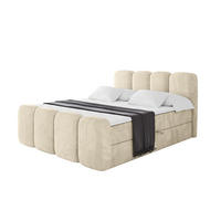 BOXBETT mit Matratze H4 und Lattenrost - NINA-Z - 160x200 cm - Beige - Sahara, Holzwerkstoff (160/200cm)