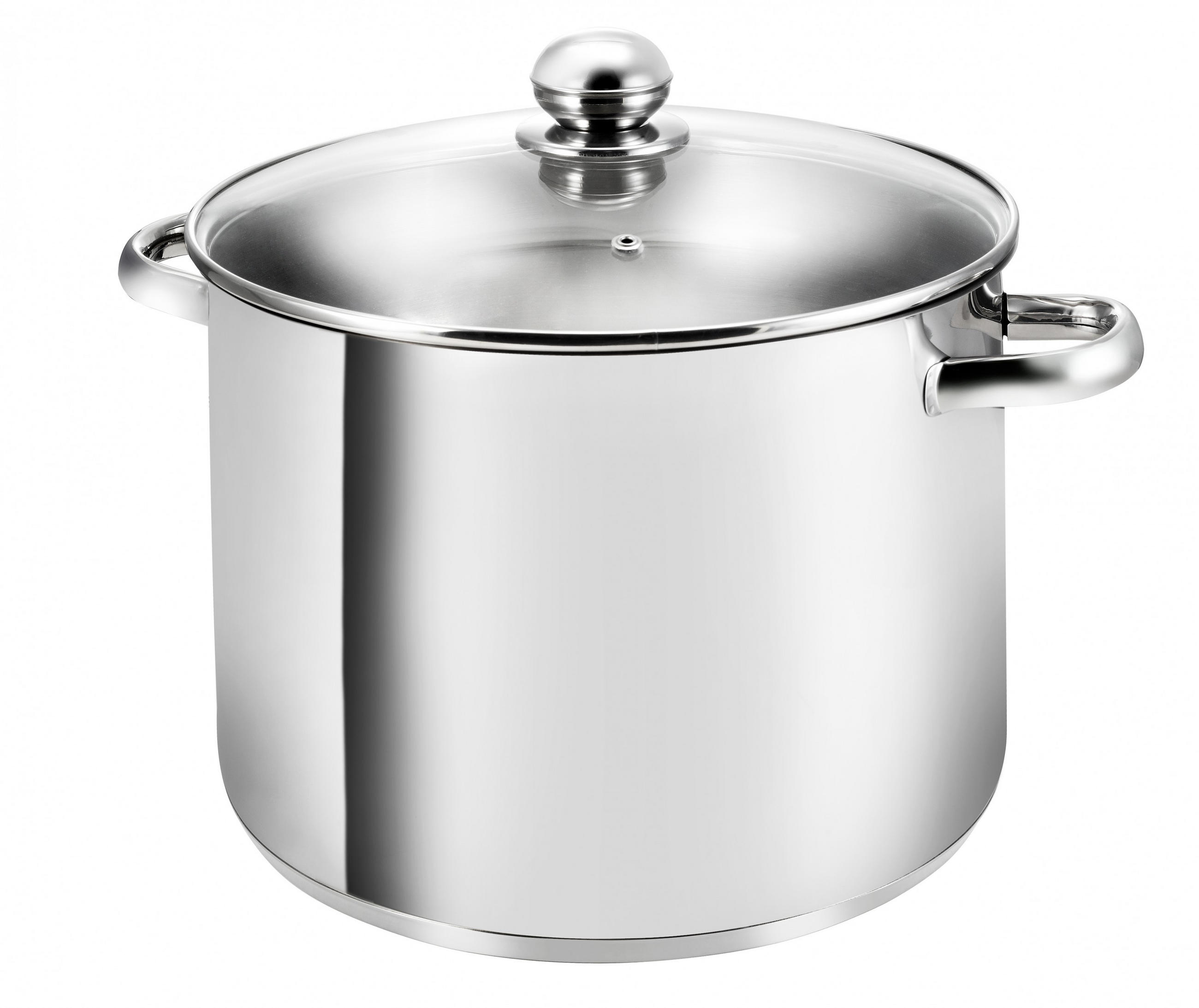 KOCHTOPF Gigant, Edelstahl, Induktion, 12,5 Liter, Ø 28 cm, Höhe 21 cm - Edelstahlfarben, Metall (28cm) - KOPF