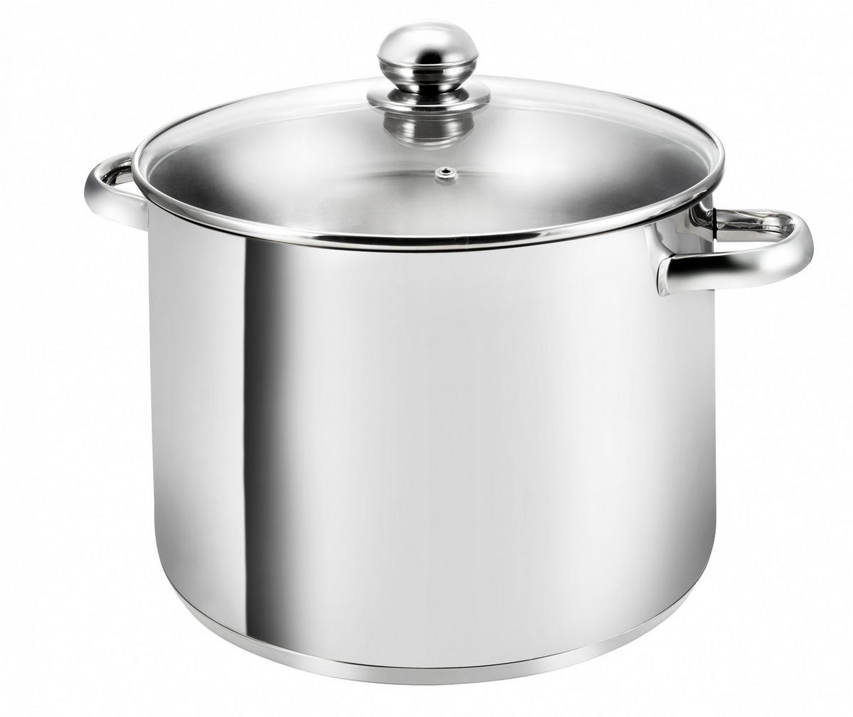 KOCHTOPF Gigant, Edelstahl, Induktion, 12,5 Liter, Ø 28 cm, Höhe 21 cm - Edelstahlfarben, Metall (28cm) - KOPF