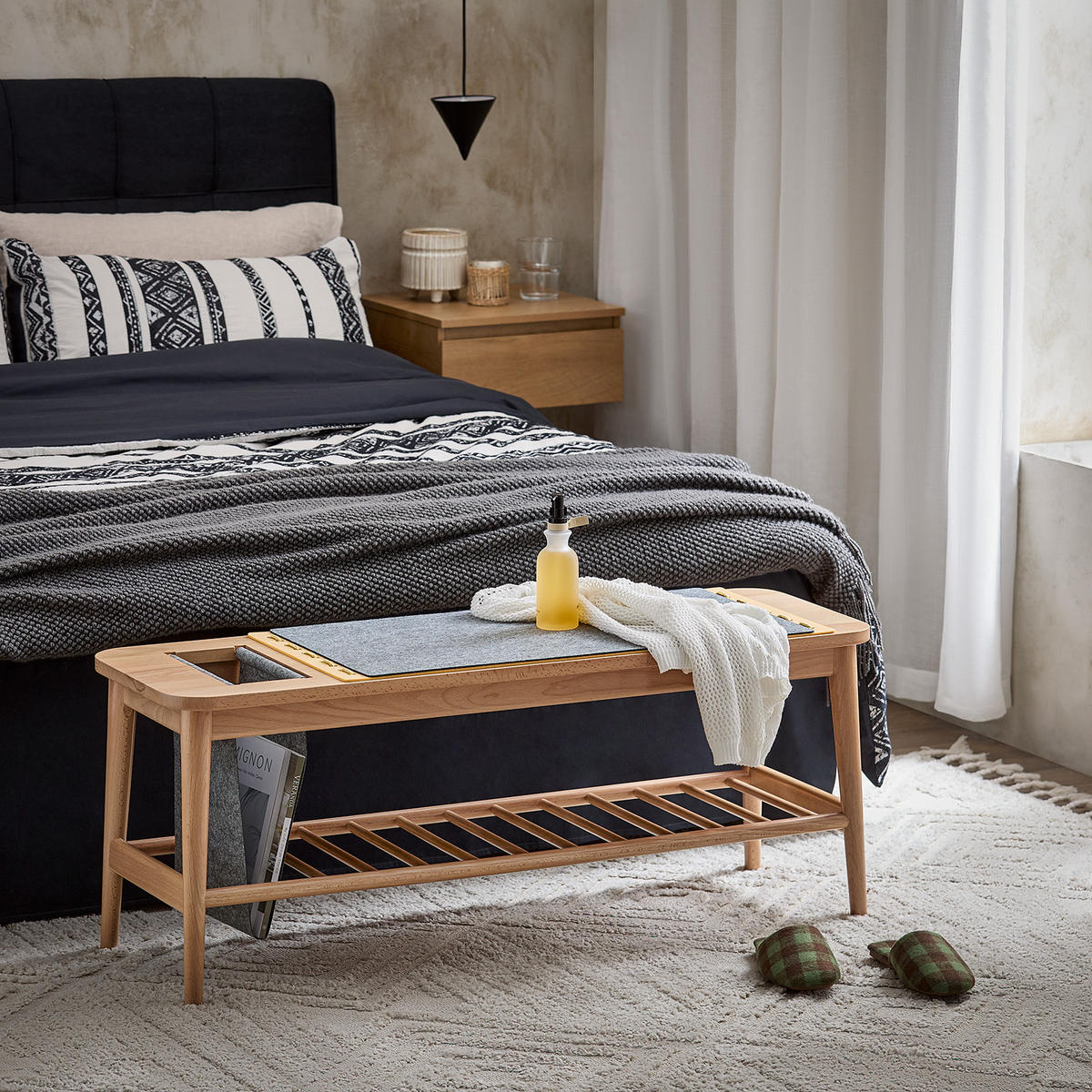 SCHUHREGAL mit Zapfenverbindungen Natur - Naturfarben, Holz/Holzwerkstoff (110/44/37cm) - SoBuy