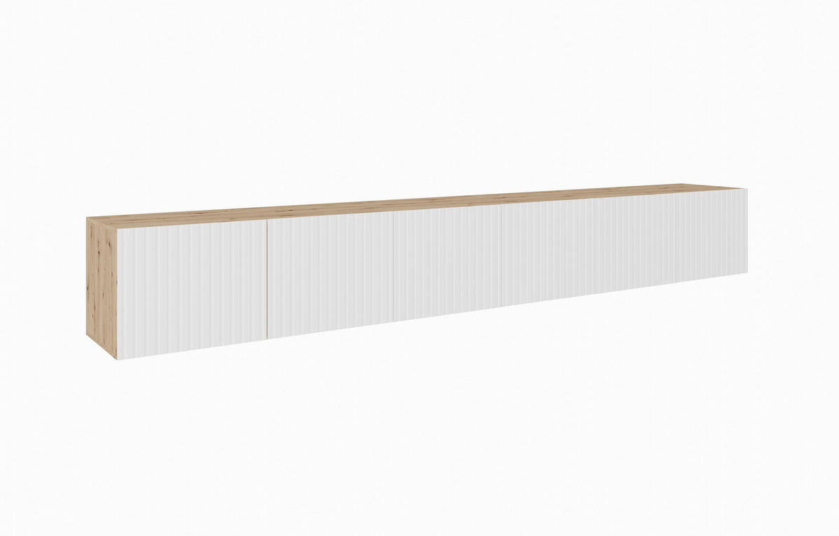 TV-SCHRANK MIO - Eiche Artisan/Weiß, Holzwerkstoff (300/41/40cm) - Meblini
