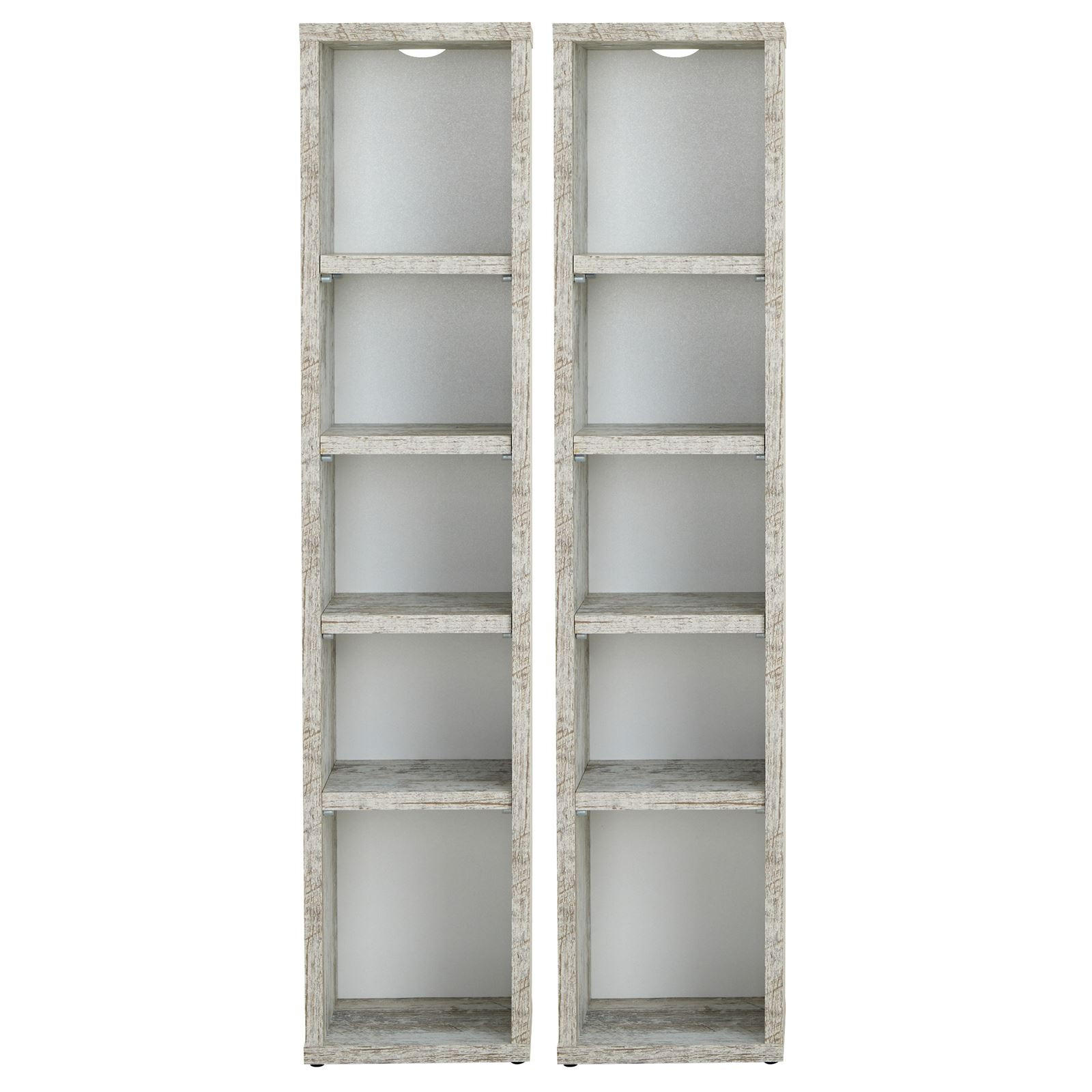 CD/DVD- REGAL CHART - Dunkelbraun, Holzwerkstoff (20/186/17cm) - CARO-Möbel