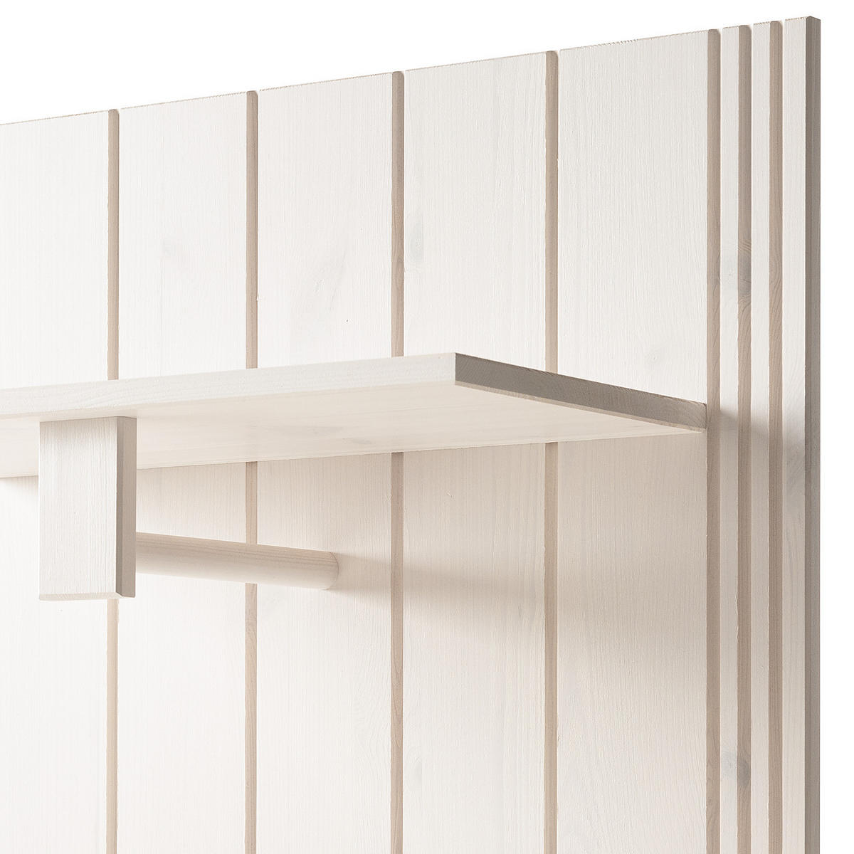 GARDEROBENSET - 2-teilig - Kiefer massiv - Kieferfarben, Holz (80/165/42cm) - home24