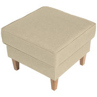 HOCKER Karlen Bezug Flachgewebe Buche natur / beige - Beige/Buchefarben, Kunststoff (53/45/53cm) - 58aufmkessel