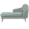 CHAISELONGUE Bouclé grün rechtsseitig Allier - Schwarz/Grün, Textil (150/75/76cm) - Beliani