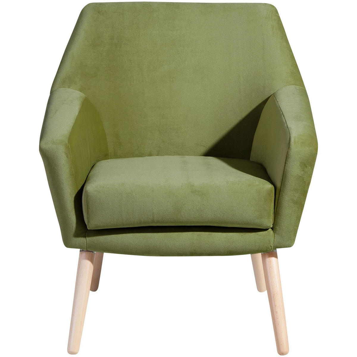 SESSEL Kachka Bezug Samtvelour Buche natur / olive - Buchefarben/Olivgrün, Kunststoff (71/81/67cm) - 58aufmkessel