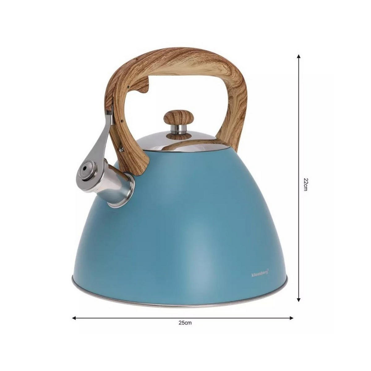 WASSERKESSEL Türkis 25.5/22.5/24 cm KB7263 - Türkis, Metall (25.5cm) - Klausberg 