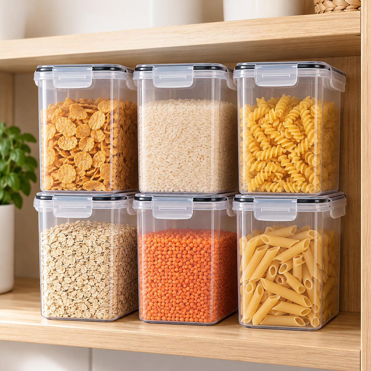 SPREMNICI Prozirni set-10 kom 1,6 l - prozirno, plastika - Relaxdays