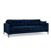 SOFA Mamaia aus Samt königsblau 4 Sitzplätze - Blau, Textil (92/75/217cm) - Micadoni