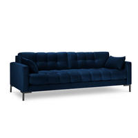SOFA Mamaia aus Samt königsblau 4 Sitzplätze - Blau, Textil (92/75/217cm) - Micadoni