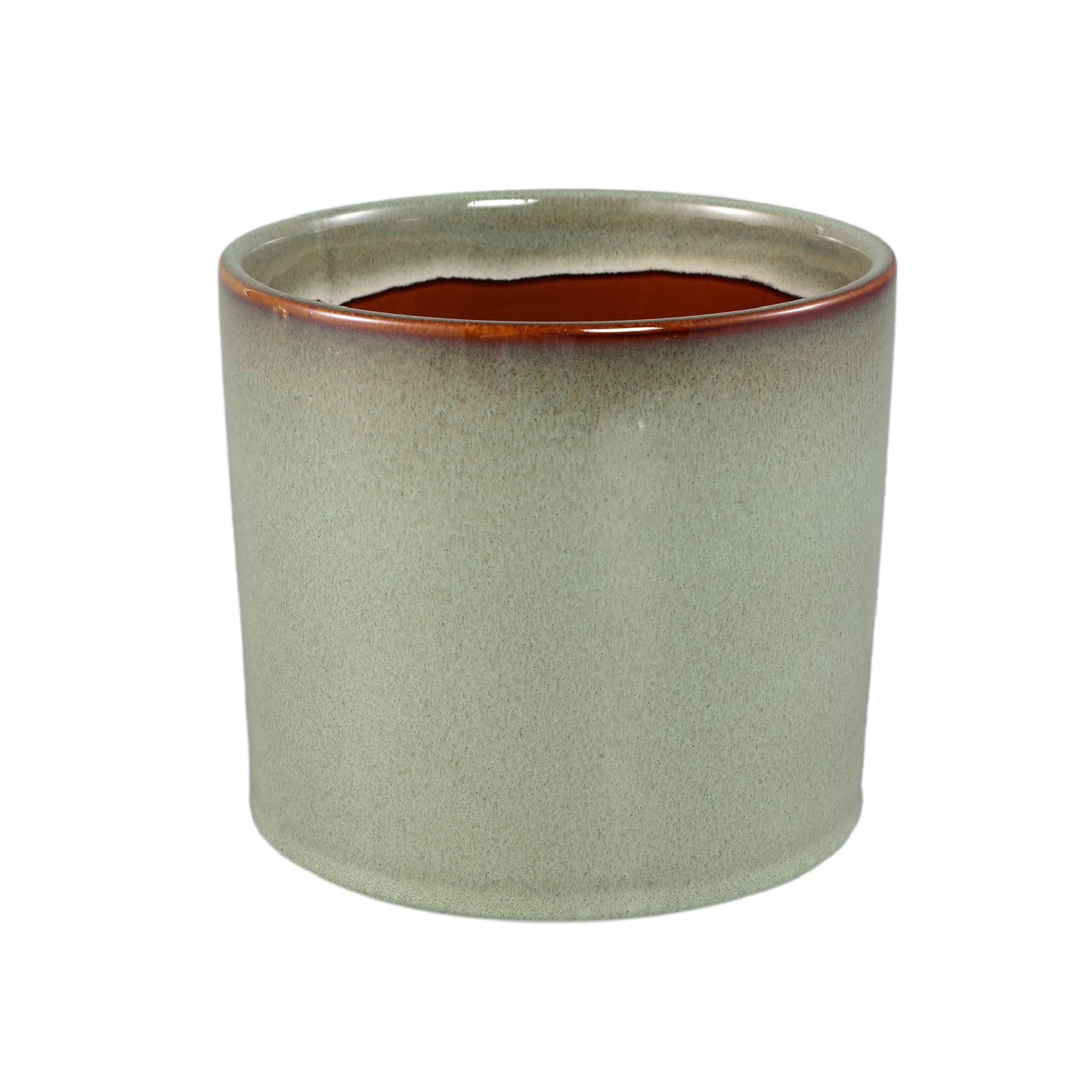 TOPF Mary Grün 17/17/15.5cm - Grün, Keramik (15.5cm) - PTMD Collection