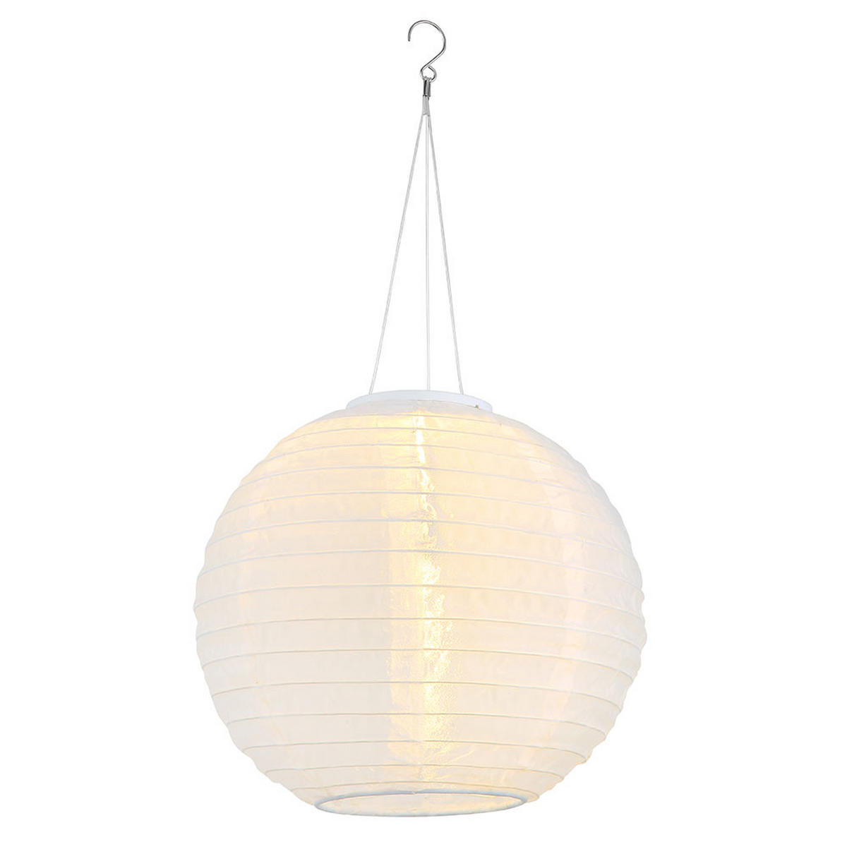 LED AUSSENHÄNGELEUCHTE Lampion Weiß 2er Set - Weiß, Metall (30/30/55cm) - Globo Lighting