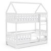 ETAGENBETT Holzbett LUMBE, Hausform - Weiß, Holz (80/190cm) - KONSIMO®
