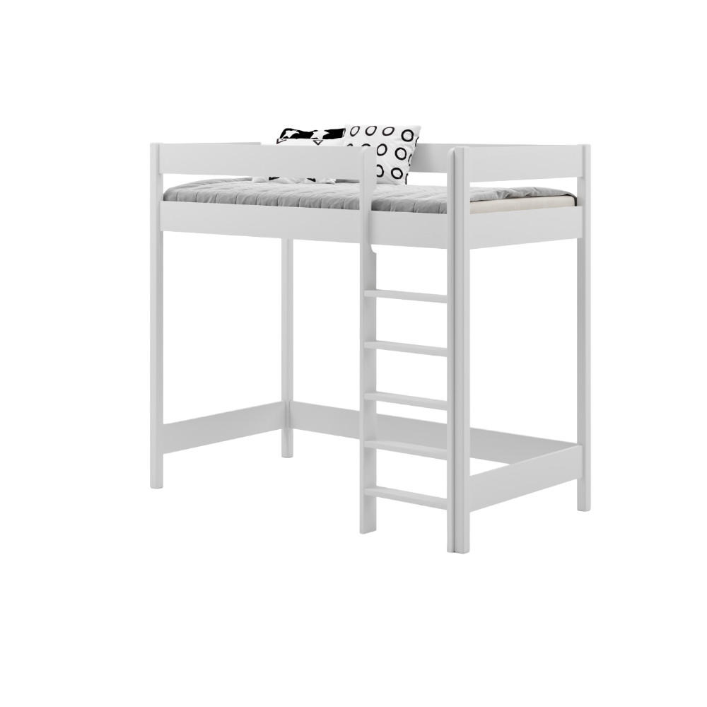 Lukdom Hochbett Weiß 70x140 cm