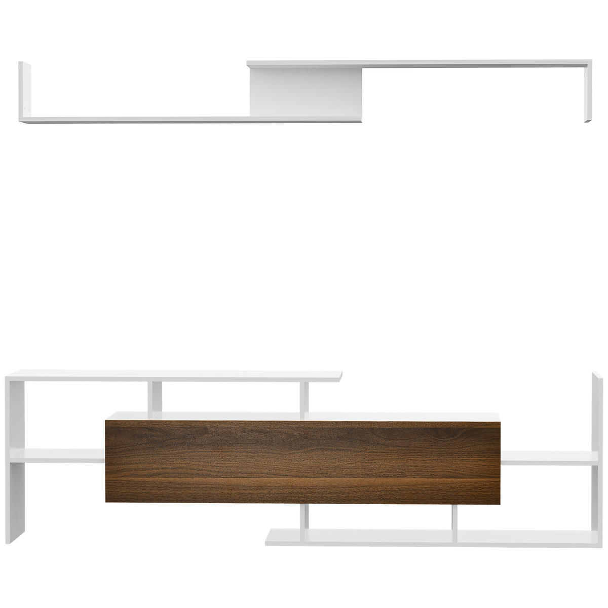 TV-MÖBEL Multicolor 1 Stück - Multicolor, Holzwerkstoff (153.6/42/25cm) - GiPP
