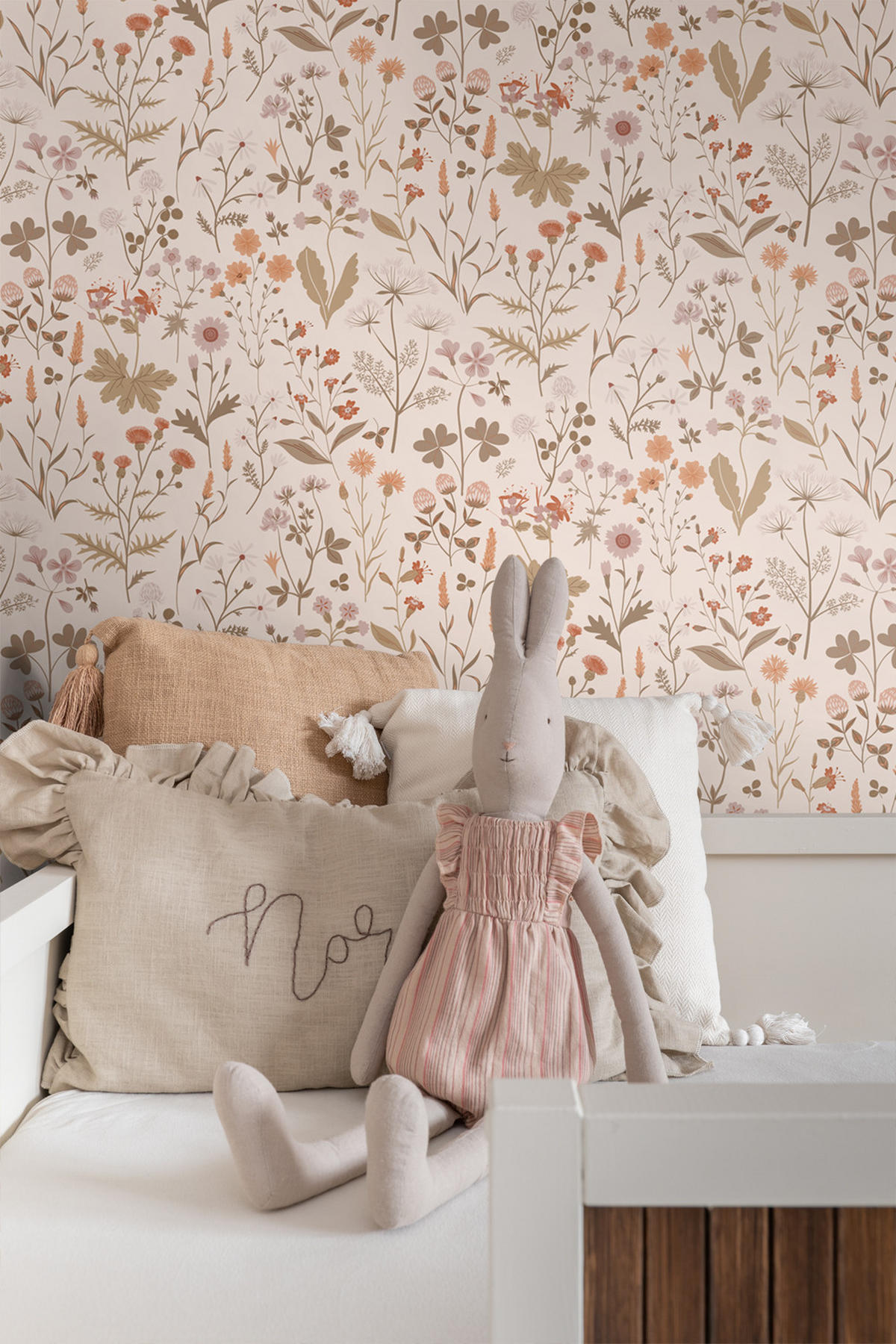 TAPETE Feldblumen 53 cm x 10.05 m - Beige, Papier (53/1000cm) - ESTAhome