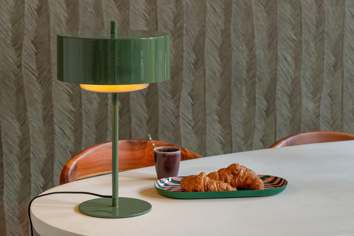 TISCHLAMPE Grato Anillo - Grün - 29/29/50 cm - Grün, Metall (29/29/50cm) - Leitmotiv