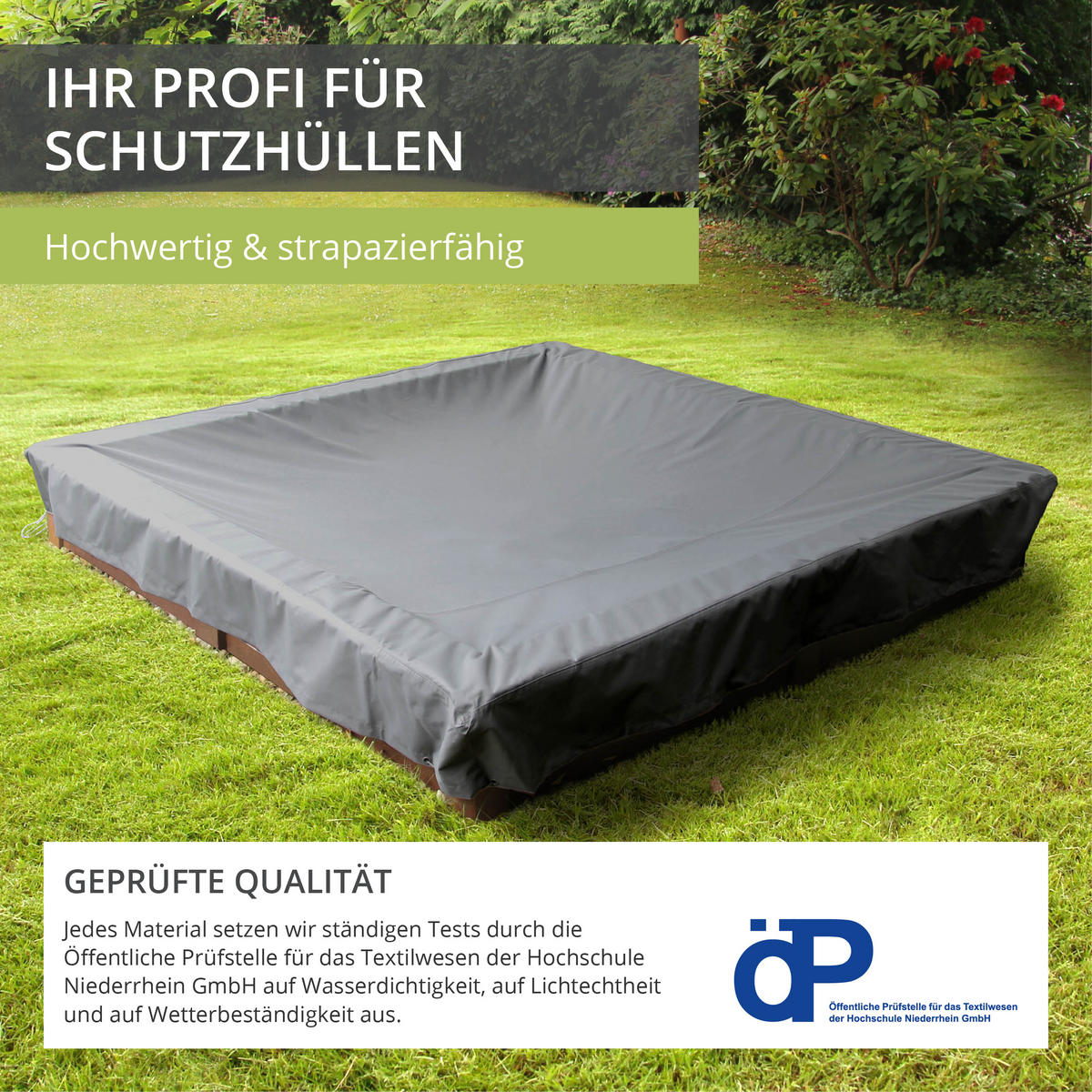 ABDECKUNG Sandkasten SHP-20175 - Grau, Kunststoff (122/20/122cm) - mehr Garten