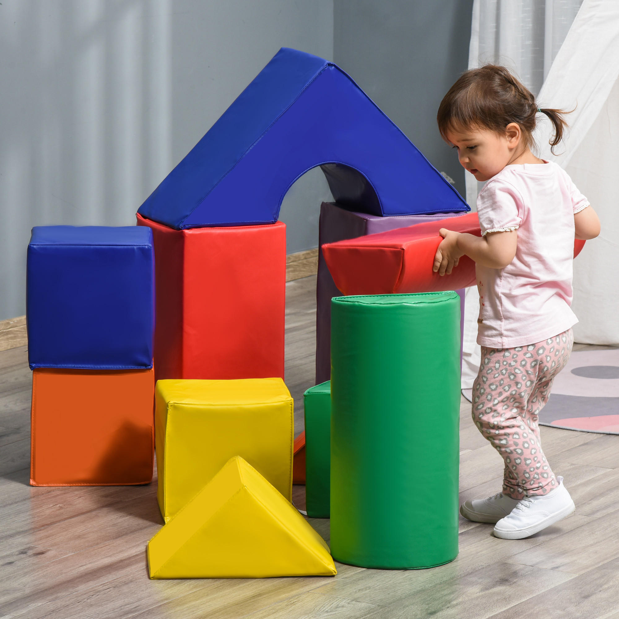 BAUSTEINSET - Multicolor, Kunststoff (25/25cm) - HOMCOM