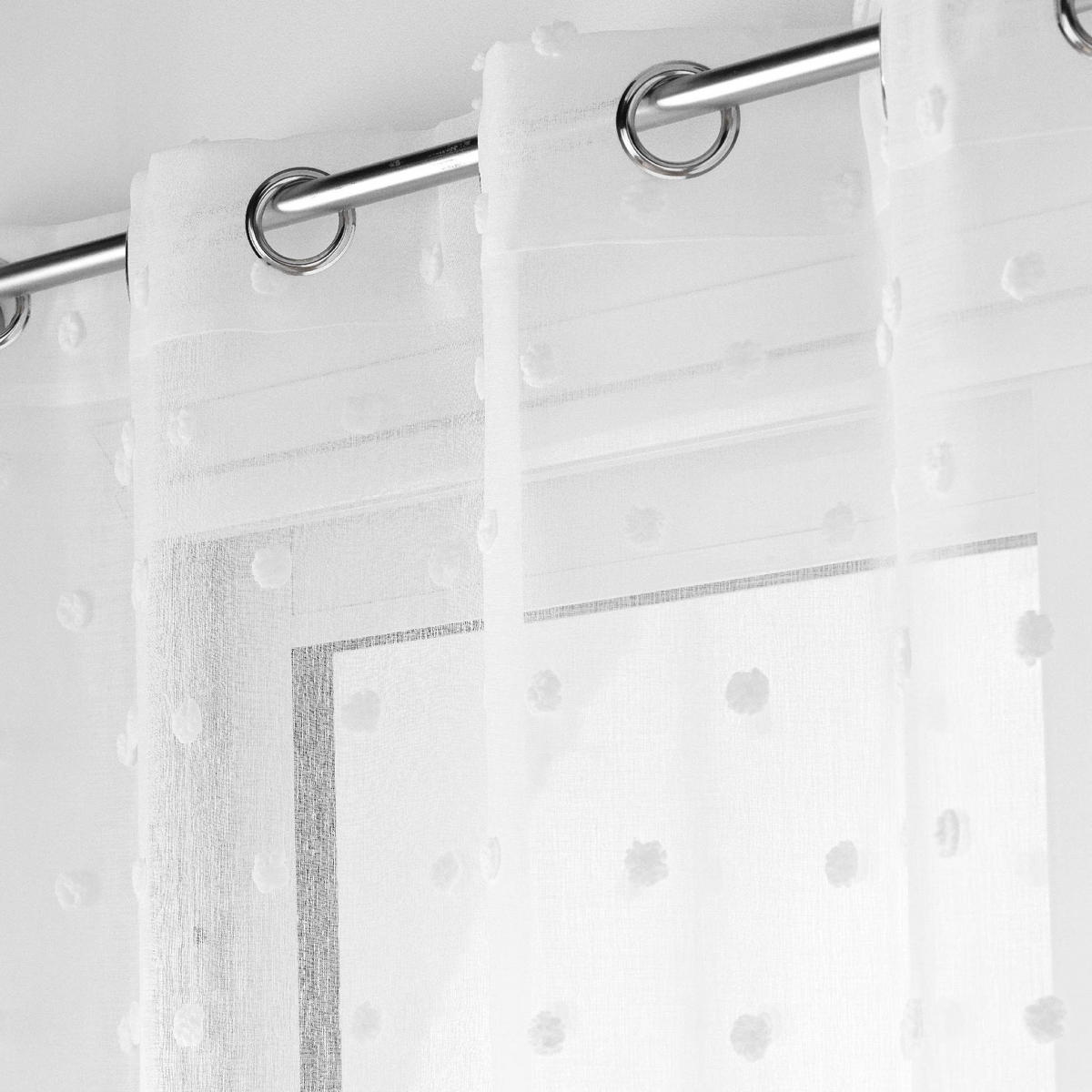 FENSTERGARDINE Pompinou 140/240 cm - Weiß, Textil (240/140cm) - Douceur d´intérieur