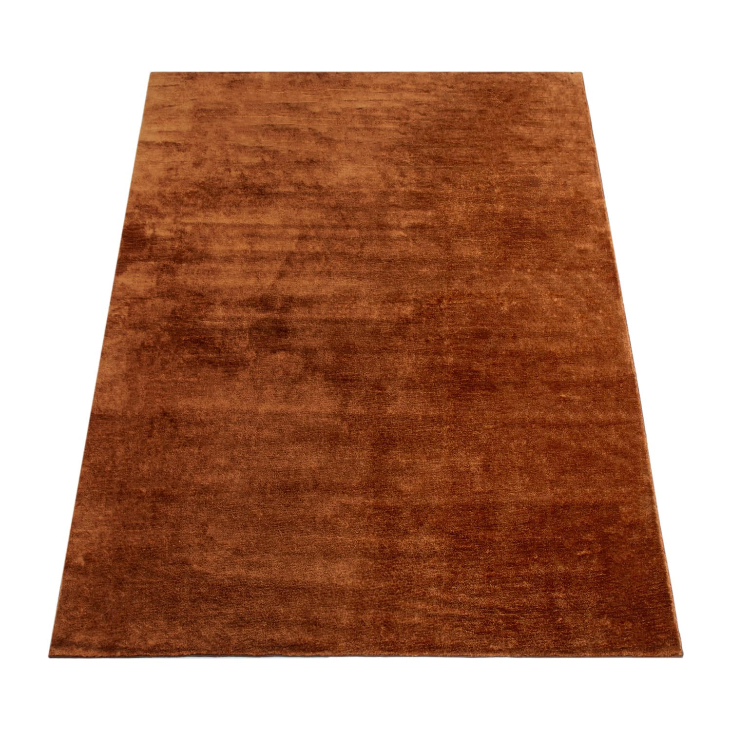 TEPPICH Kurzflor waschbar Unifarben Wohnzimmer schmutzabweisend Kupfer Rechteckig 100x200 - Kupferfarben, Textil (100/200cm) - KADIMA DESIGN