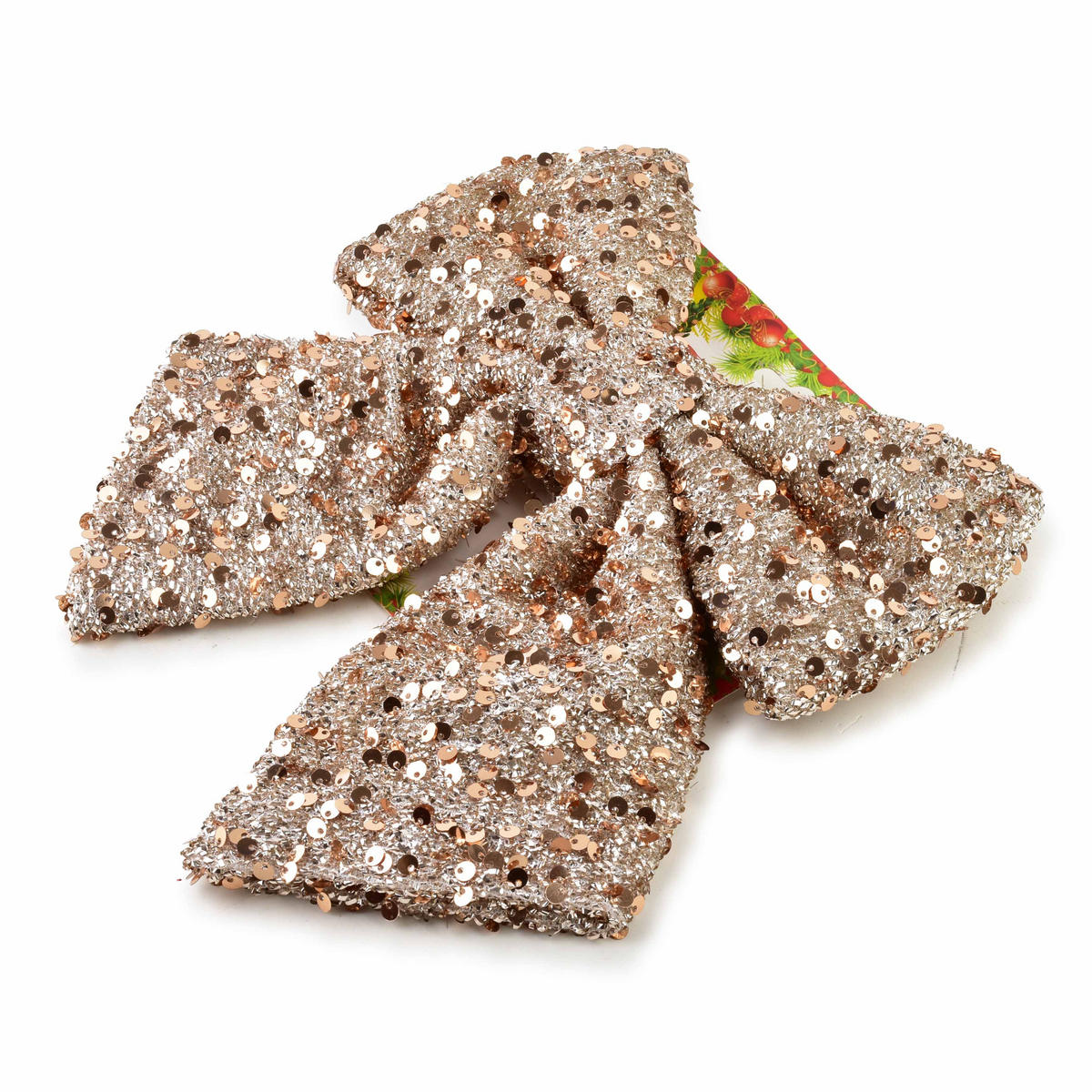 DEKOSCHLEIFE SANTA LILA Champagnergold 20/25cm - Champagner, Textil (20/25/20cm) - Mondex