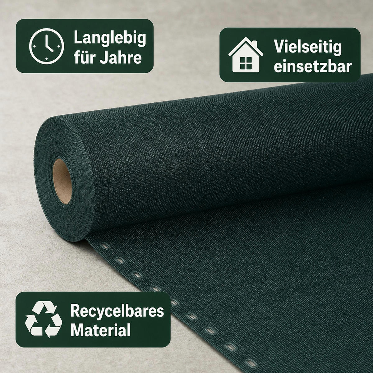 SICHTSCHUTZNETZ - Dunkelgrün, Kunststoff (120/1cm) - KLASEBO