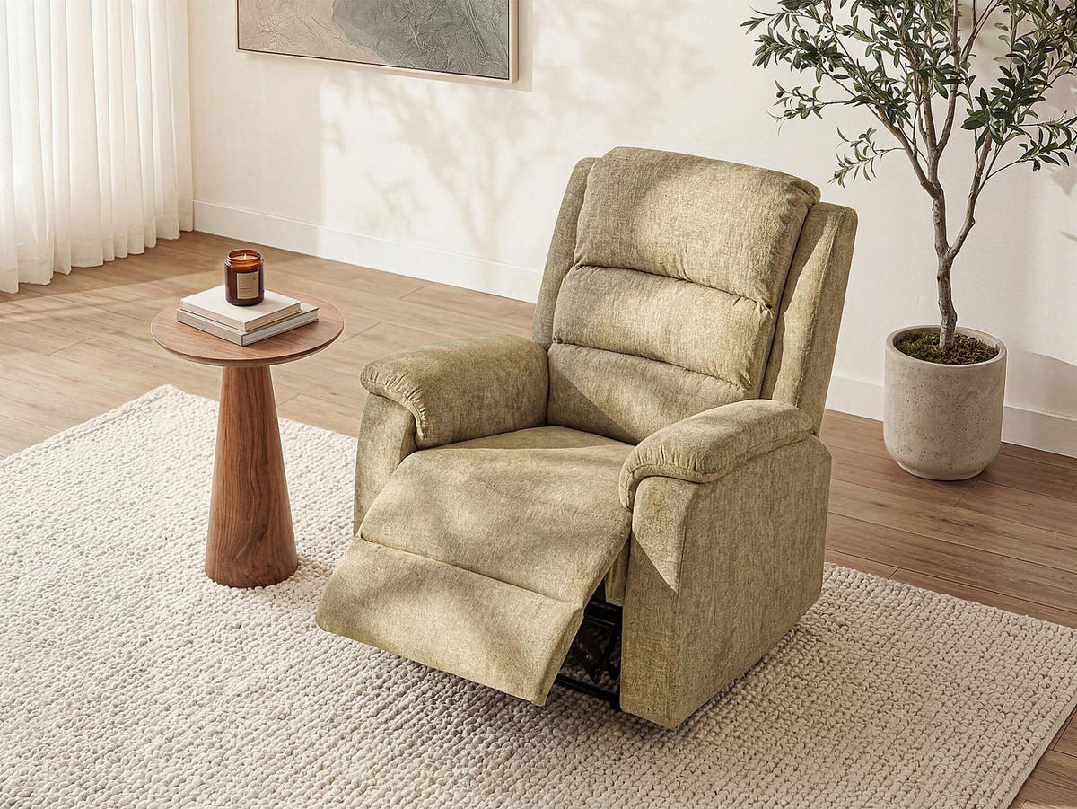 RELAXSESSEL - 1 Person-Sitzer - Stoff - Taupe - - Taupe, Textil (86/103/95cm) - Vente-Unique