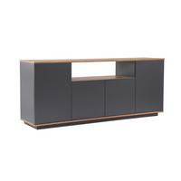 BUFFETSCHRANK arista grau anthrazit - Grau, Holz (44/75/180cm) - Habitat Garten