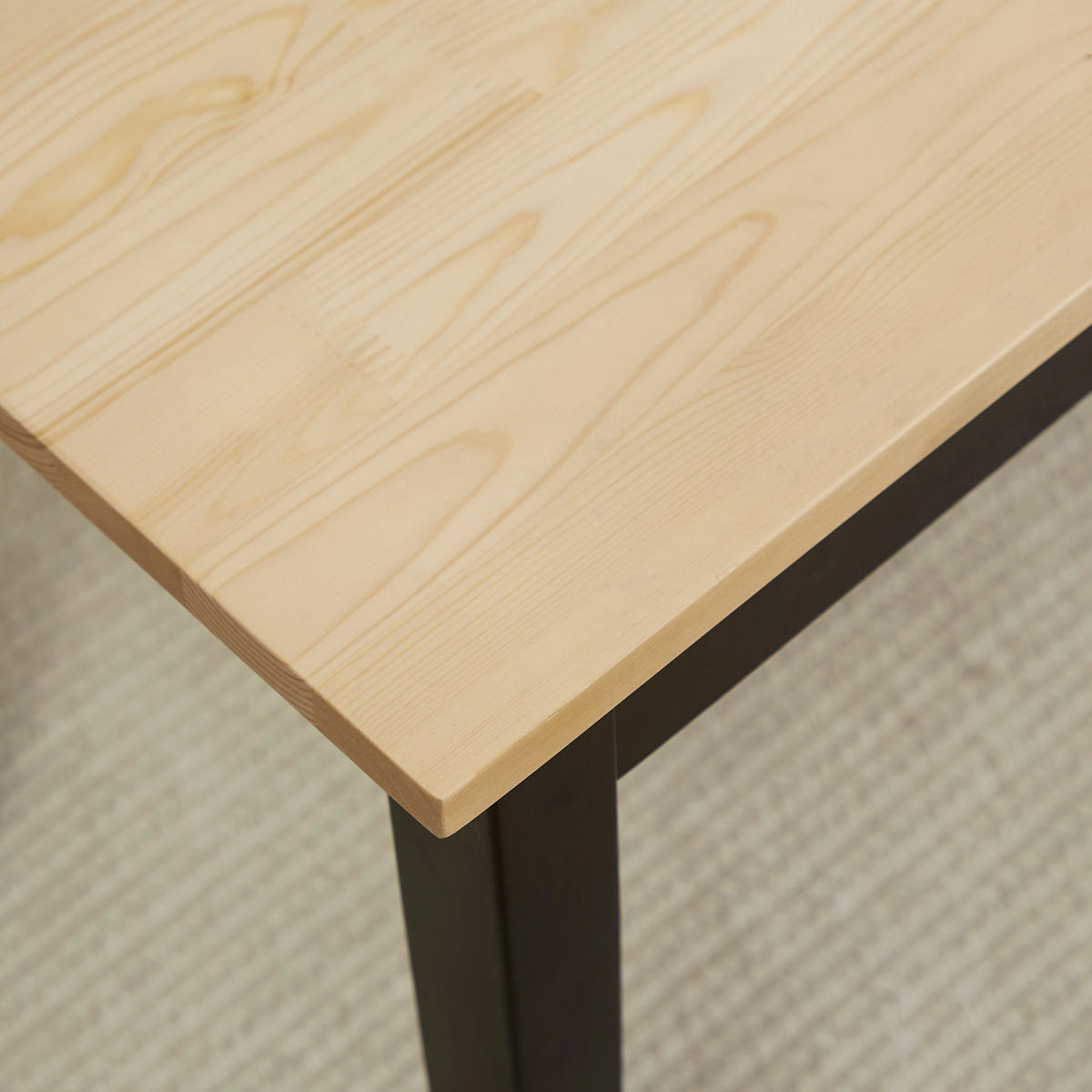 SITZBANK 2-Sitzer Essbank Holzbank, Küchenbank für Eingang bis 220 kg belastbar - Schwarz/Naturfarben, Holz (36/45/102cm) - HOMCOM