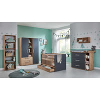 BABYZIMMER Mega-Set Alessio 7-tlg. - Anthrazit/Silberfarben, Holzwerkstoff/Kunststoff (1/1/1cm) - arthur berndt