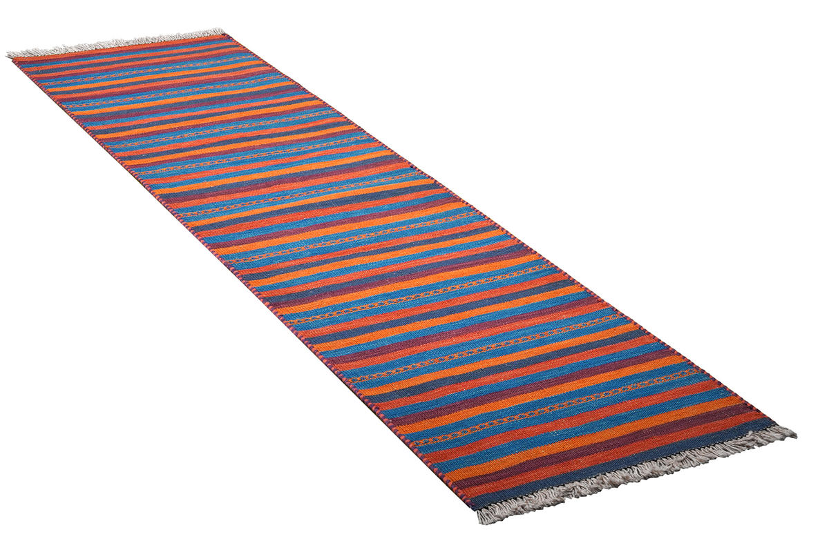 HANDWEBTEPPICH Kelim Gashgai Mehrfarbig 202/57 cm Schurwolle - Multicolor, Textil (57/202cm) - Looma