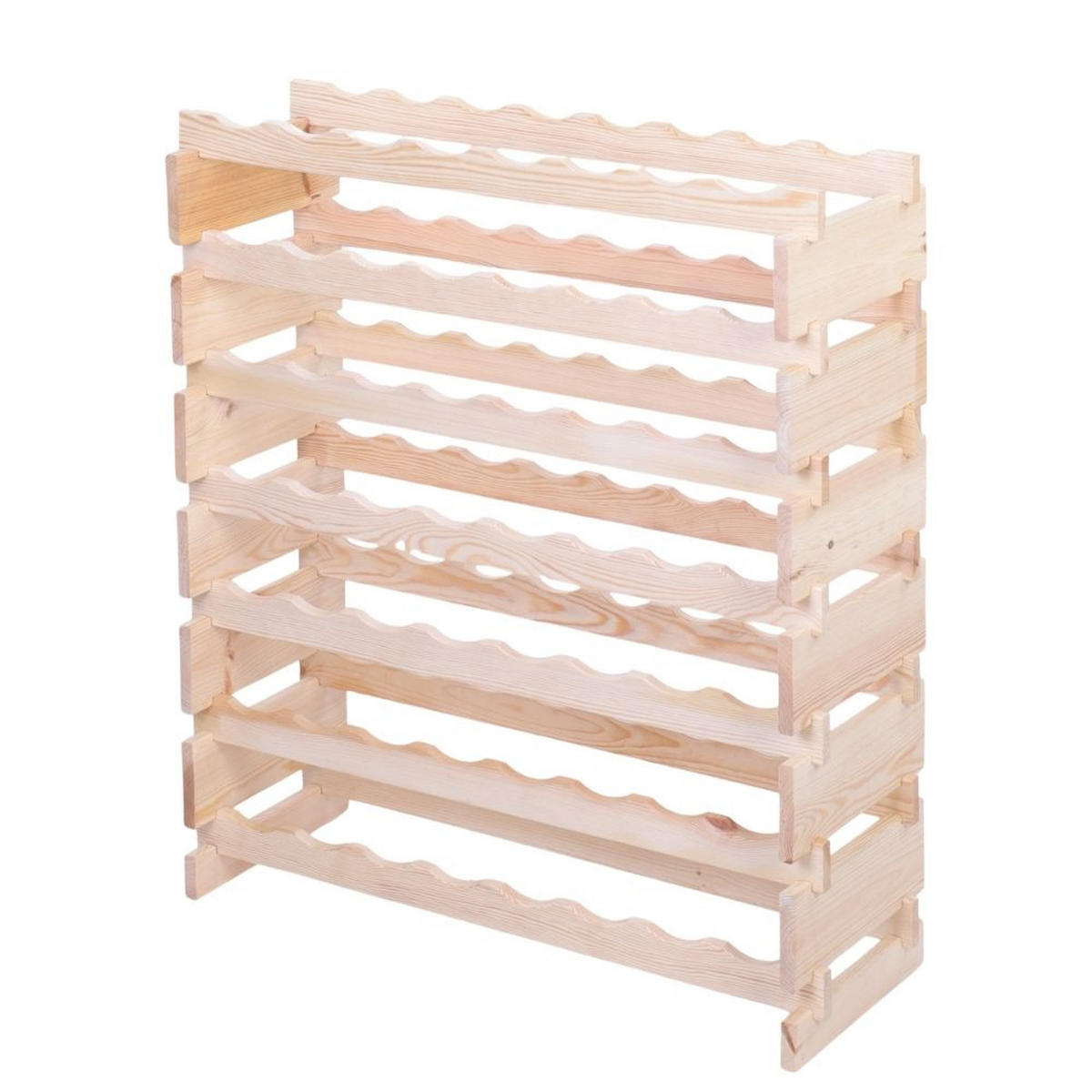WEINREGAL VINOTECA FLEX PRO HxBxT 93x84x28cm 56 Flaschen auf 7 Ebenen Natur unbehandelt - Naturfarben, Holz (84/93/28cm) - PROREGAL